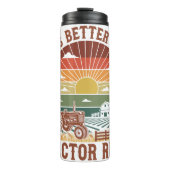 Het leven is beter met tractorritten thermosbeker (Voorkant)