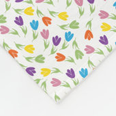 Het leven is beter met Tulpen - Kleurrijk patroon Fleece Deken (Hoek)