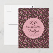 Het leven is beter met Tulpen - Patronen Briefkaart (Voorkant / Achterkant)