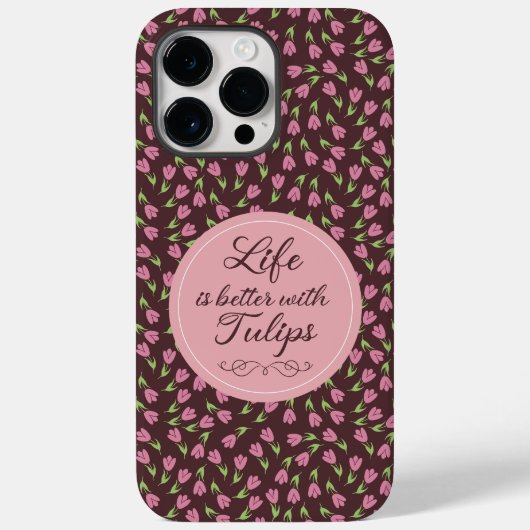 Het leven is beter met Tulpen - Patronen Case-Mate iPhone Case (Achterkant)
