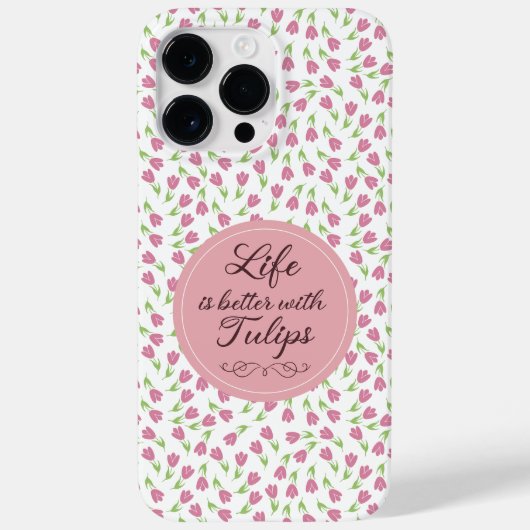 Het leven is beter met Tulpen - Patronen Case-Mate iPhone Case (Achterkant)