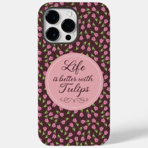 Het leven is beter met Tulpen - Patronen Case-Mate iPhone 14 Pro Max Hoesje