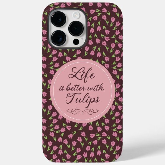 Het leven is beter met Tulpen - Patronen Case-Mate iPhone Case (Achterkant)