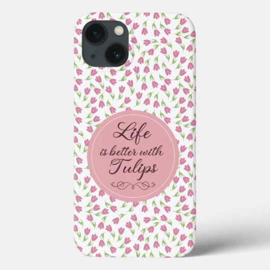 Het leven is beter met Tulpen - Patronen Case-Mate iPhone Case (Achterkant)