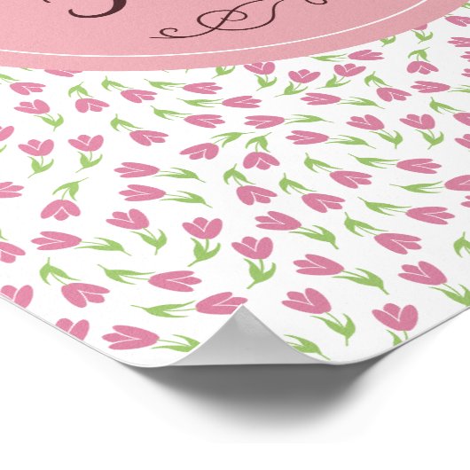 Het leven is beter met Tulpen - Patronen Poster (Hoek)