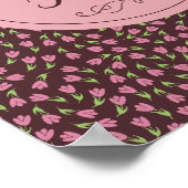 Het leven is beter met Tulpen - Patronen Poster (Hoek)