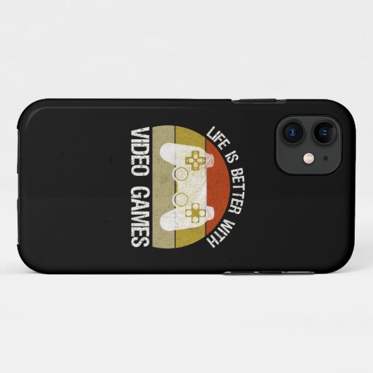 Het leven is beter met videogames Case-Mate iPhone case (Achterkant (horizontaal))