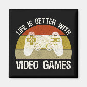 Het leven is beter met videogames magneet (Voorkant)