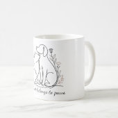 Het leven is beter met vier vrienden - Custom Pet  Koffiemok (Voorkant rechts)