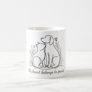 Het leven is beter met vier vrienden - Custom Pet Koffiemok