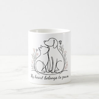 Het leven is beter met vier vrienden - Custom Pet  Koffiemok