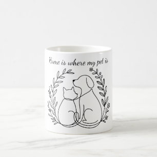 Het leven is beter met vier vrienden - Custom Pet Koffiemok