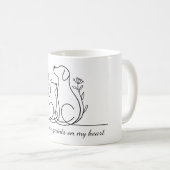 Het leven is beter met vier vrienden - Custom Pet  Koffiemok (Voorkant rechts)