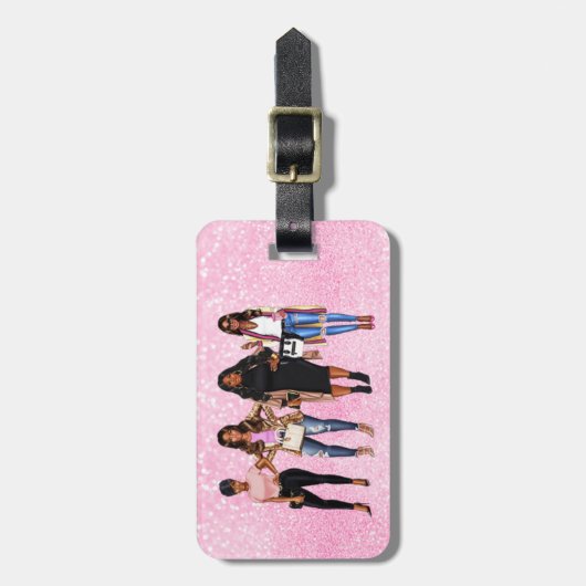 Het leven is beter met vrienden bagagelabel (Voorkant verticaal)