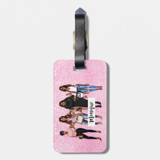 Het leven is beter met vrienden bagagelabel (Achterkant verticaal)