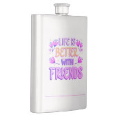 Het leven is beter met vrienden | Heupfles (Rechts)