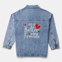 Het leven is beter met vrienden, witte typografie