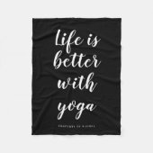 Het leven is beter met yoga kleine fleece deken (Voorkant)