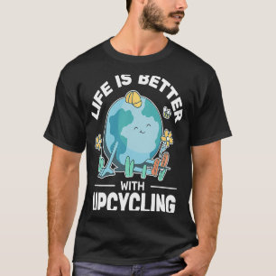 Het leven is Beter omhoog fietsen mannen creative  T-shirt