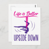 Het leven is beter onderaan in de lucht Yoga Briefkaart (Voorkant / Achterkant)