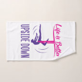Het leven is beter onderaan in de lucht Yoga Handdoek (Handdoek)