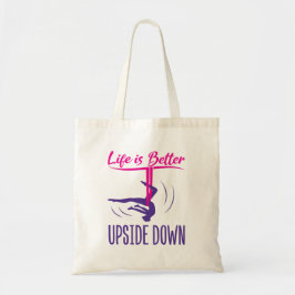 Het leven is beter onderaan in de lucht Yoga Tote Bag