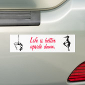 Het leven is beter ondersteboven aan de bumperstic bumpersticker (Op auto)