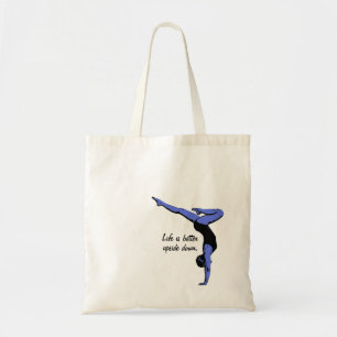 Het leven is beter ondersteboven - handstandaard tote bag