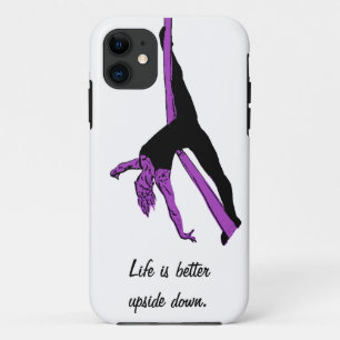 Het leven is beter ondersteboven - luchthammock iPhone 11 hoesje