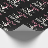 Het leven is beter ondersteboven luchtyoga cadeaupapier (Hoek)