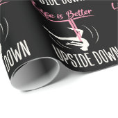 Het leven is beter ondersteboven luchtyoga cadeaupapier (Rol Hoek)