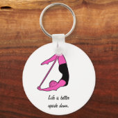 Het leven is beter ondersteboven - lyra sleutelhanger (Voorkant)