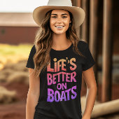 Het leven is beter op boten Rainbow T-shirt