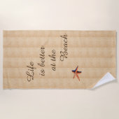 Het leven is beter op de badhanddoek (Voorkant)