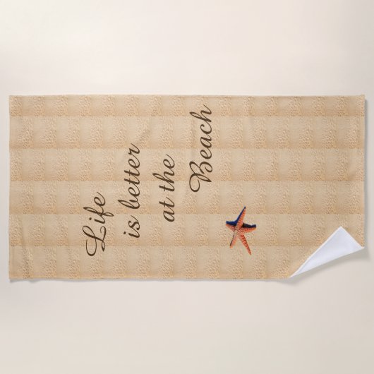 Het leven is beter op de badhanddoek (Voorkant)