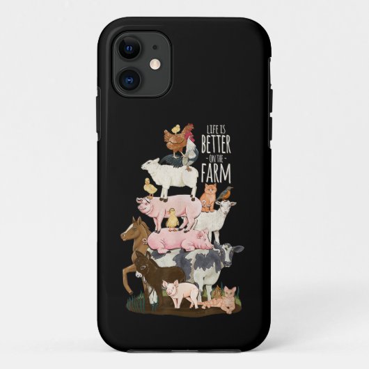 Het leven is beter op de boerderij, Mooie Dieren, Case-Mate iPhone Case (Achterkant)