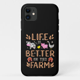Het Leven Is Beter Op De Boerderij Schattige Diere Case-Mate iPhone Case