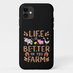 Het Leven Is Beter Op De Boerderij Schattige Diere Case-Mate iPhone Case