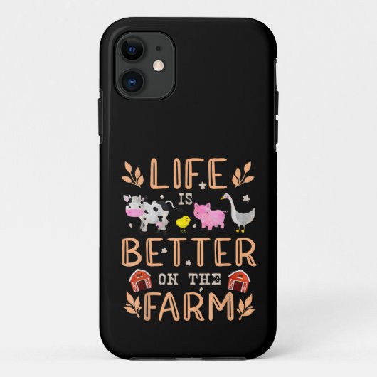 Het Leven Is Beter Op De Boerderij Schattige Diere Case-Mate iPhone Case (Achterkant)