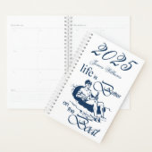 Het leven is beter op de Cartoon Funny Rowboat Planner (Display)