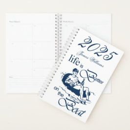 Het leven is beter op de Cartoon Funny Rowboat Planner