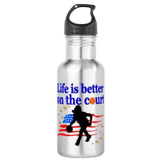 HET LEVEN IS BETER OP DE COURT USA DESIGN WATERFLES  (Voorkant)