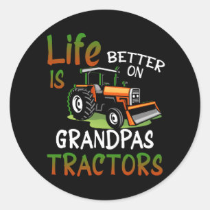Het leven is beter op de familie van de groottrekk ronde sticker