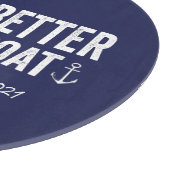 Het leven is beter op de naam van de bootfamilie | snijplank (Hoek)