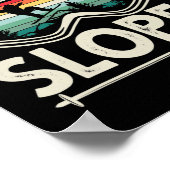 Het leven is beter op de pistes ski retro snowboar poster (Hoek)