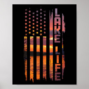 Het Leven Is Beter Op De Pontonboot Aan Het Meer W Poster