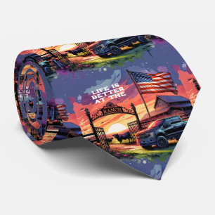 Het leven is beter op de ranch stropdas