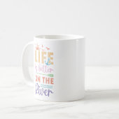 Het leven is beter op de rivier koffiemok (Voorkant links)