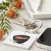 Het leven is beter op de rotsen. rotsklimmer sleutelhanger (Voorkant Rechts)