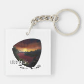 Het leven is beter op de rotsen. rotsklimmer sleutelhanger (Achterkant)